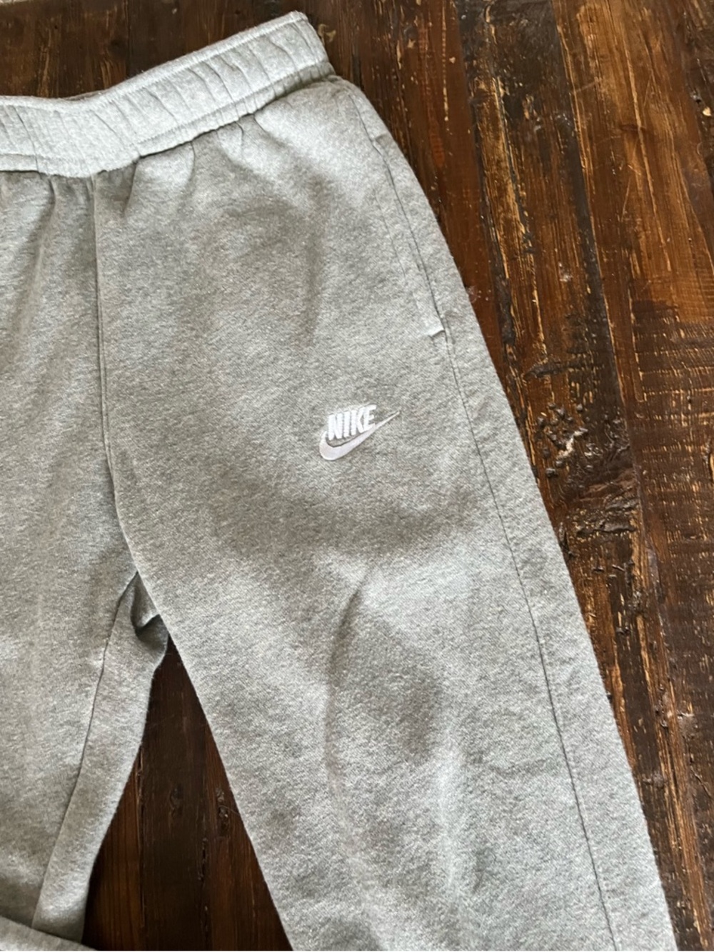 Nike Gray Fleece Joggers with White Swoosh Sz XXS EUC - Picture 2 of 10